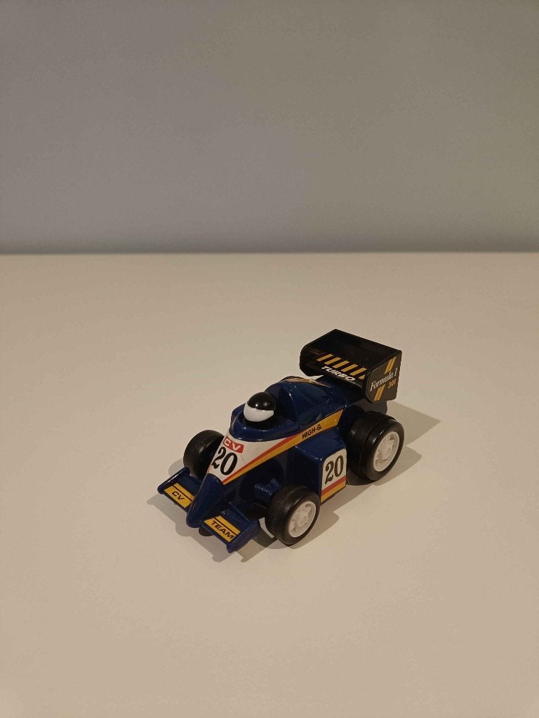 VINTAGE E. BO #20 Cv Team Formula 1 navy Pullback Race Car, Ophalen of Verzenden, Zo goed als nieuw