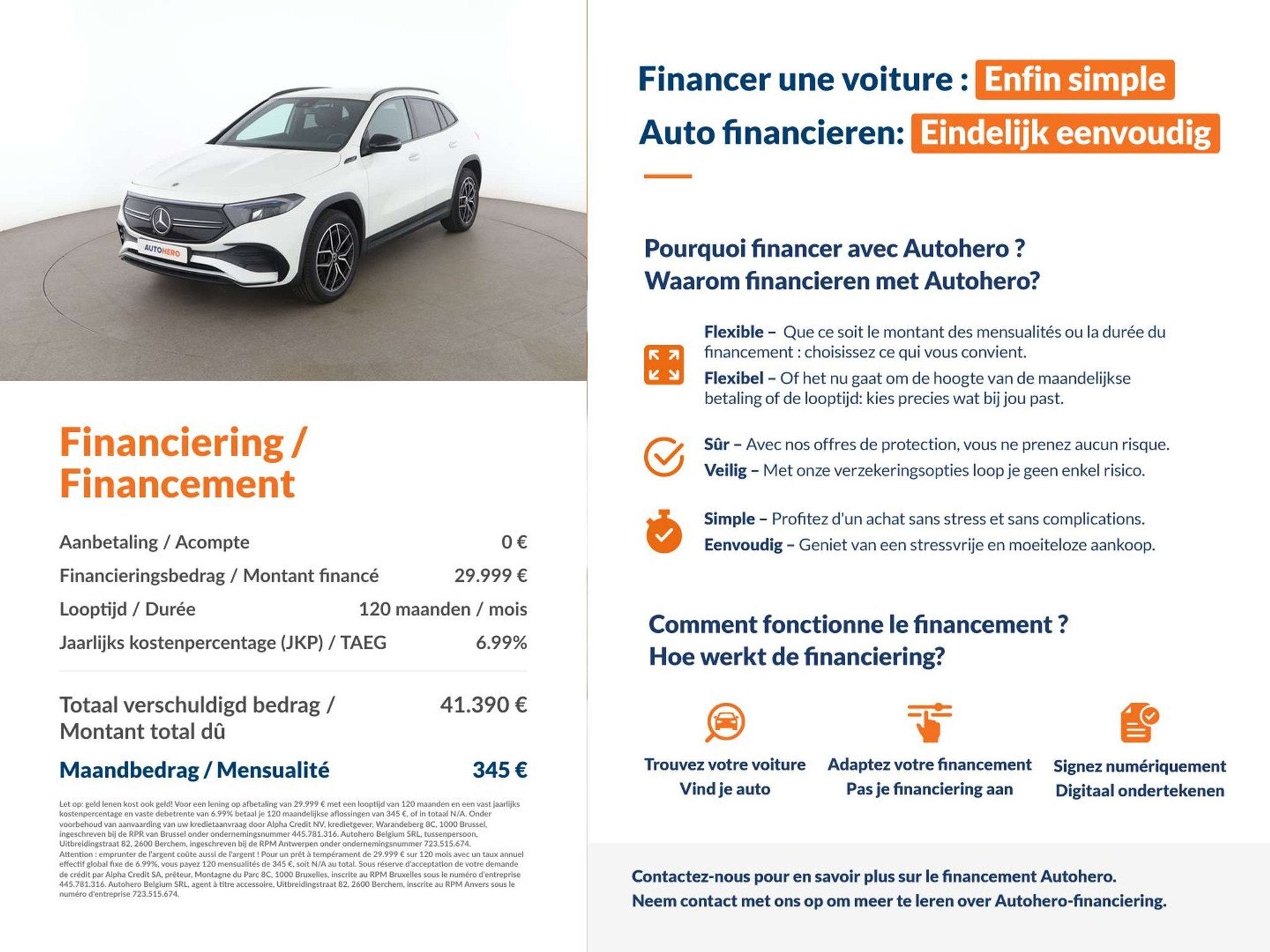 Mercedes-Benz EQA 250 250 AMG Line (bj 2022, automaat), Auto's, Gebruikt, Zwart, Wit, Elektrisch