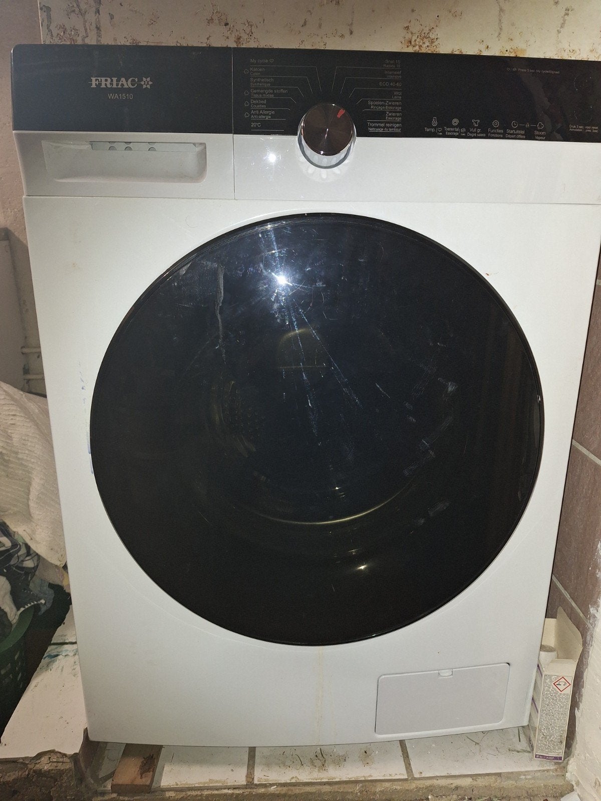 Friac 10 kg wasmachine, Elektronische apparatuur, Wasmachines, Ophalen, 10 kg of meer, Voorlader, 90 tot 95 cm