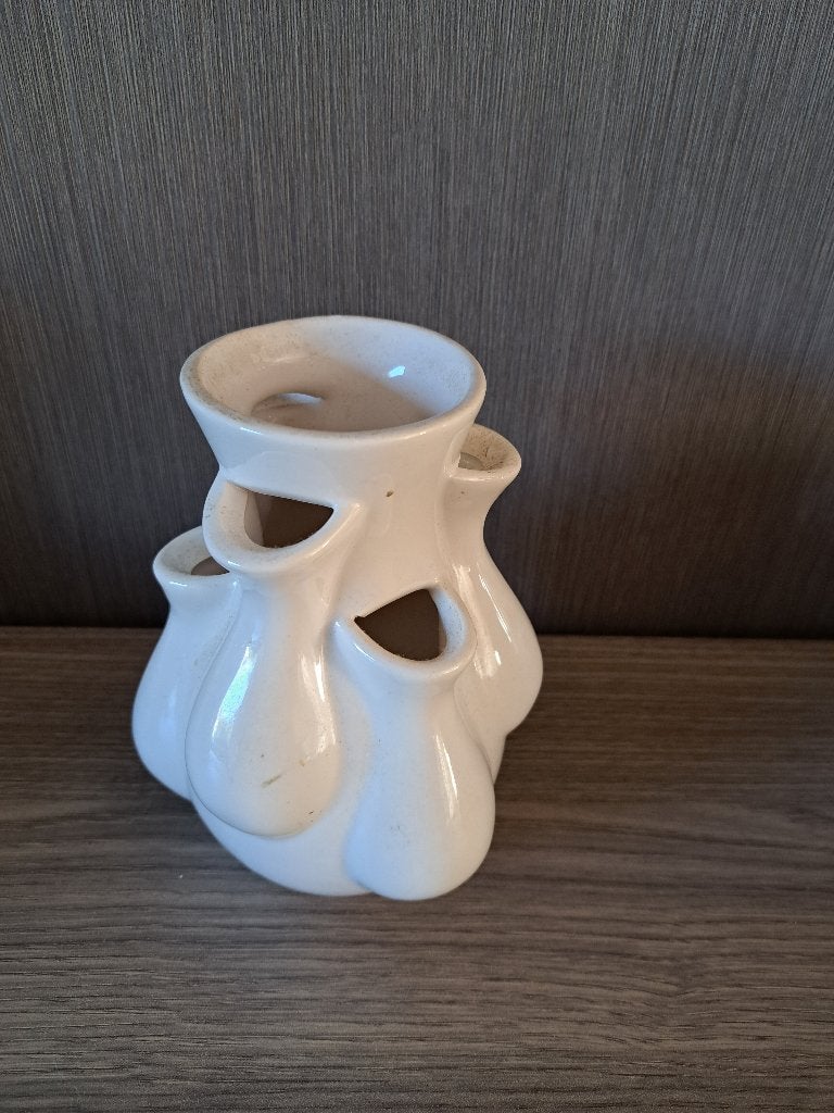 Vaas, Huis en Inrichting, Woonaccessoires | Vazen, Ophalen, Zo goed als nieuw, Wit, 15 cm