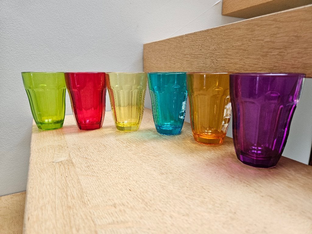 6 vintage Pasabhace 'Casablanca' waterglazen, Ophalen of Verzenden