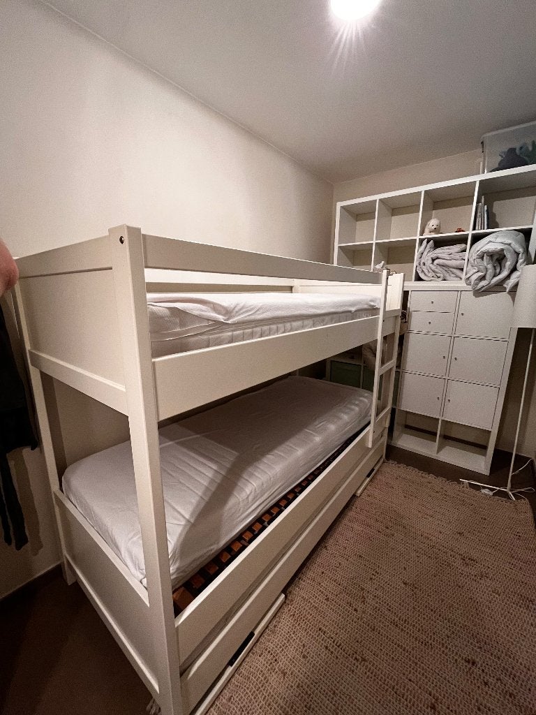 Stapelbed met 3 matrassen, Huis en Inrichting, Slaapkamer | Stapelbedden en Hoogslapers, Ophalen, Gebruikt, 160 tot 180 cm, Overige maten