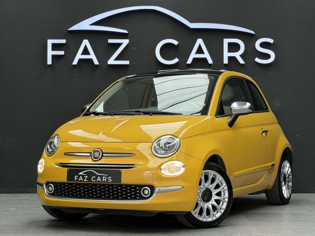 Fiat 500 1.2i Lounge * 1ER PROP + T.PANO + CARPLAY + GARANTI, Auto's, Fiat, Voorwielaandrijving, Stof, Gebruikt, 4 cilinders