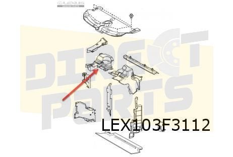 Lexus LBX (3/24-) luchtgeleider radiateur Bovenzijde Rechts, -, Verzenden, -, Nieuw