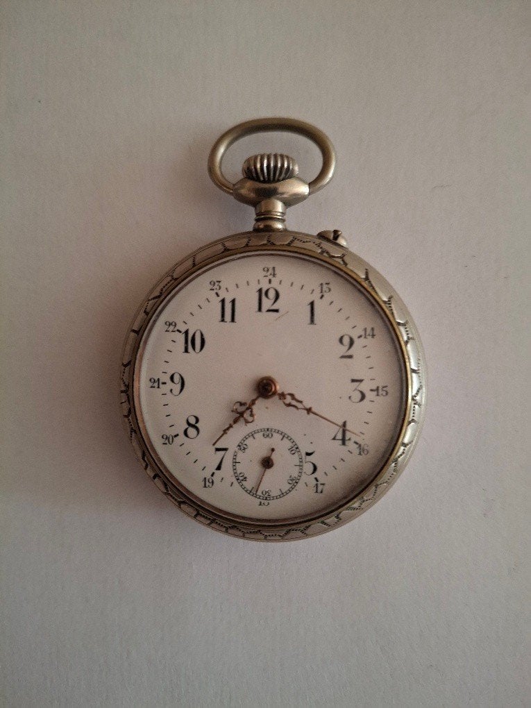 ZAKHORLOGE - ZILVER, Overige merken, Zakhorloge, 1900 tot 1930, Ophalen of Verzenden