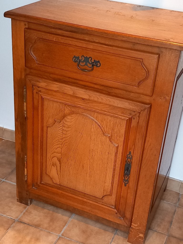 MEUBLE EN CHENE CONFITURIER / TV, Enlèvement, Utilisé