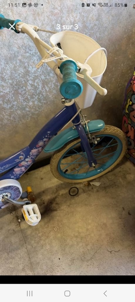 Fiets voor klein meisje Snow Queen 4 jaar, Ophalen, Gebruikt, Zijwieltjes