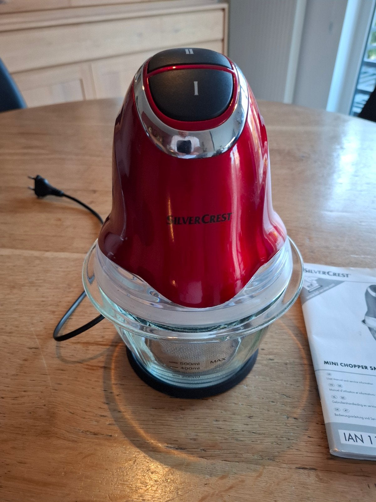 mini chopper silvercrest, 2 snelheden, Ophalen of Verzenden, Zo goed als nieuw, Vaatwasserbestendig