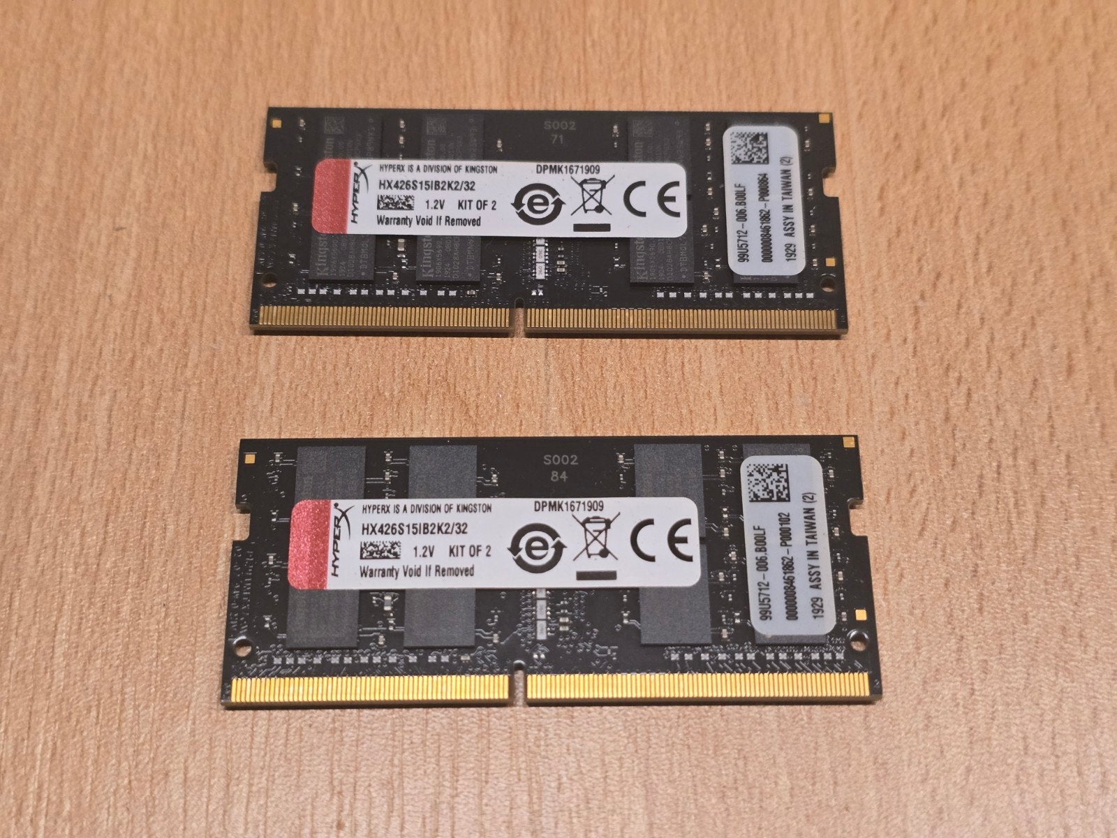 Kit: HyperX 32gb ddr4 sodimm ram geheugen, Computers en Software, RAM geheugen, 32 GB, DDR4, Ophalen of Verzenden, Zo goed als nieuw