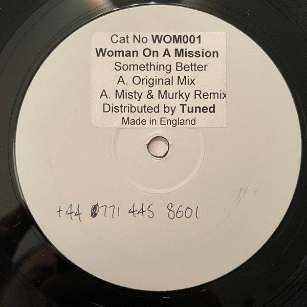 Woman On A Mission - Something Better, CD & DVD, Enlèvement ou Envoi, Comme neuf, 12 pouces, Trance