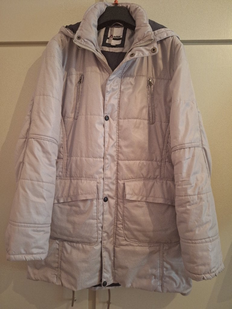 winterjas, Ophalen of Verzenden, Gedragen, Maat 42/44 (L), Grijs
