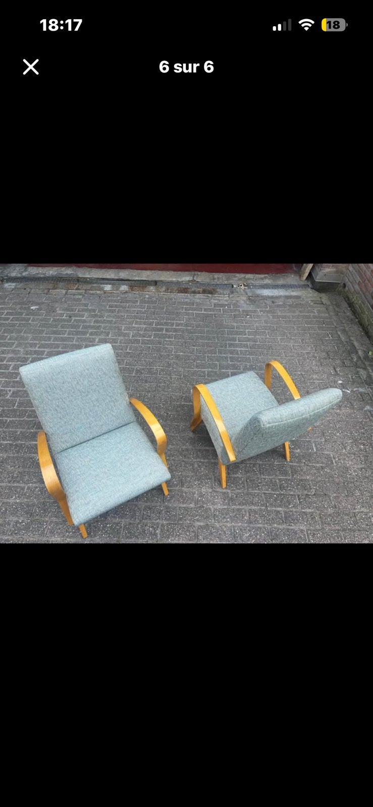 Cette paire de fauteuils lounge Mid-Century tchèques, Jardin & Terrasse, Enlèvement ou Envoi, Comme neuf