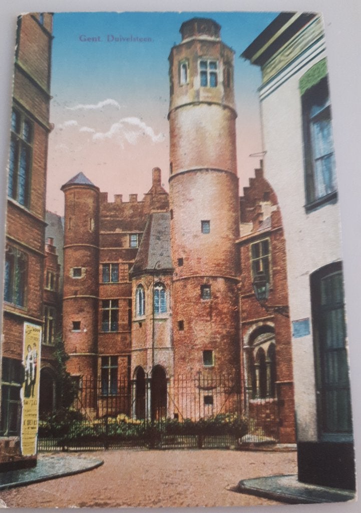 Oude Postkaart kleur GENT DUIVELTOREN 1918 Ref.E44, Ophalen of Verzenden, Voor 1920, Gelopen, Oost-Vlaanderen