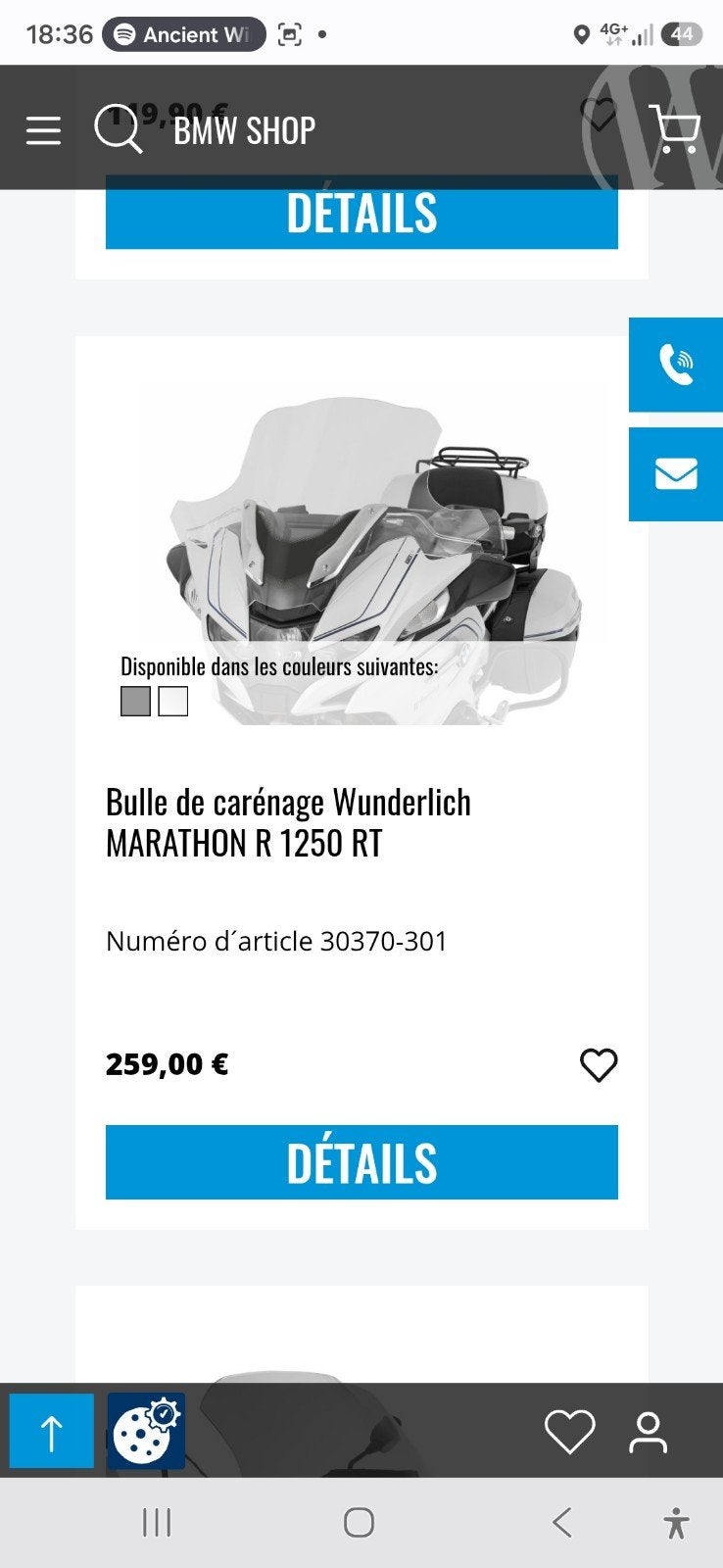 Bulle WUNDERLICH 1200 OU 1250 RT, Motos, Motos | BMW, Particulier, Neuf