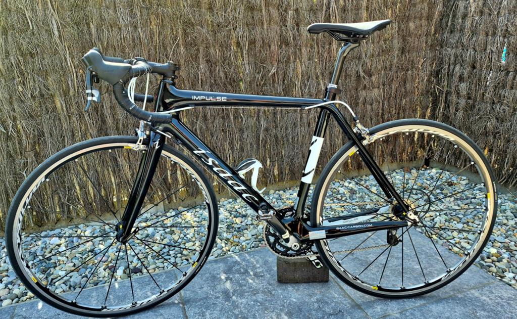 Volledig carbon isaac impulse racefiets in zeer goede staat!, Vélos & Vélomoteurs, Vélos | Vélos de course, Autres marques, Frein sur jante