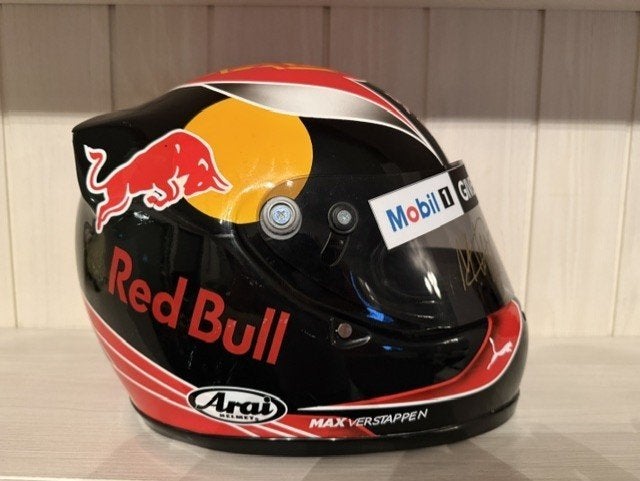 Max Verstappen Full Scale helmet 2018 Red Bull replica, Verzamelen, Automerken, Motoren en Formule 1, Ophalen of Verzenden, Gebruikt