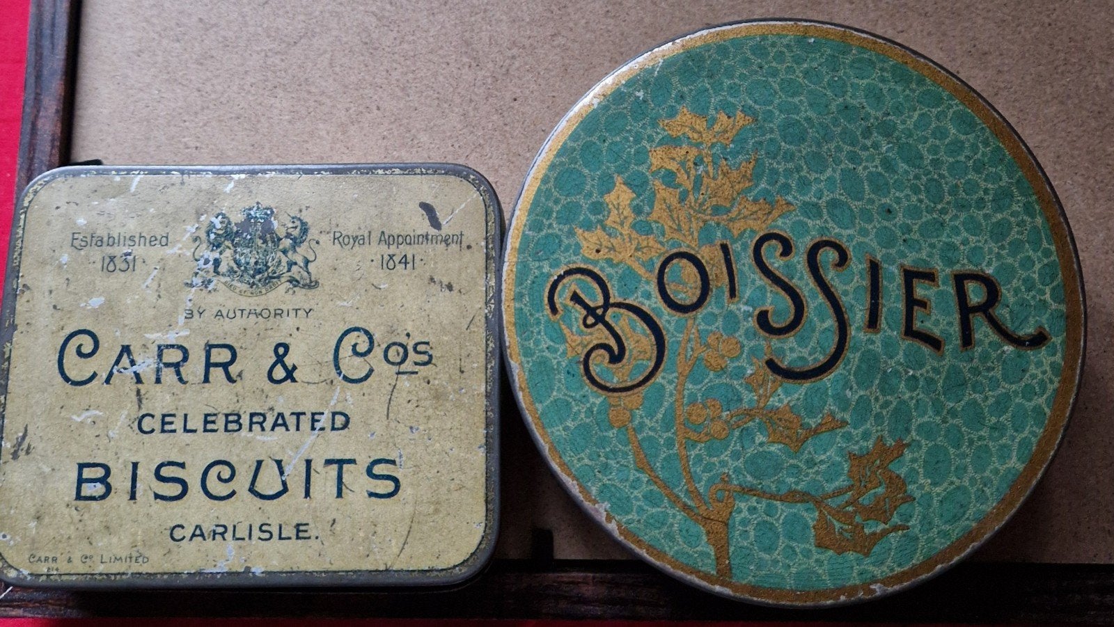 Rare Lot 2 Boîtes Anciennes Tôle Lithographiée, Enlèvement ou Envoi, Biscuits