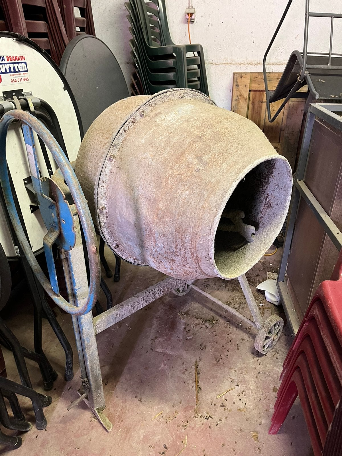 Betonmolen, Ophalen, Gebruikt