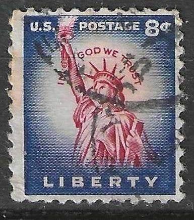 États-Unis 1958/1961 - Yvert 637 - Statue de la Liberté (ST), Envoi, Affranchi