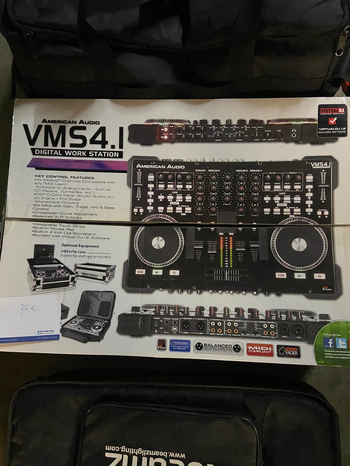 Dj mengpaneel American Audio VMS 4.1, Muziek en Instrumenten, Dj-sets en Draaitafels, Ophalen, Zo goed als nieuw, Draaitafel, Overige merken