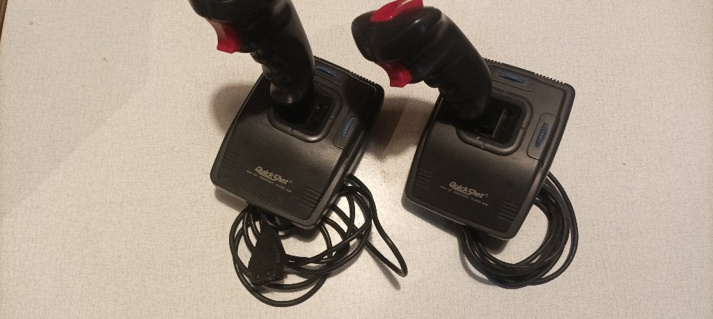 Lot de 2 Joysticks Retro QuickShot QS-123, Ophalen, Gebruikt