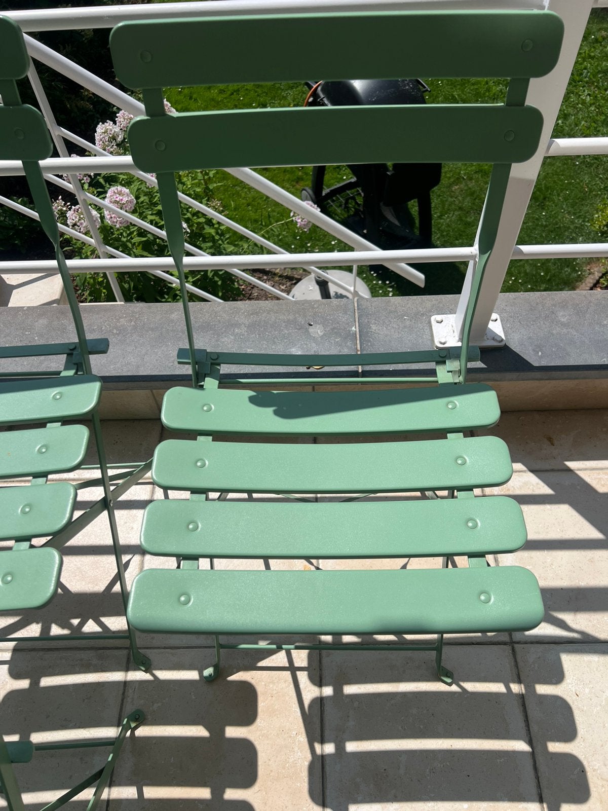 Chaise de jardin en metal, Jardin & Terrasse, Chaises de jardin, Enlèvement, Comme neuf, Métal