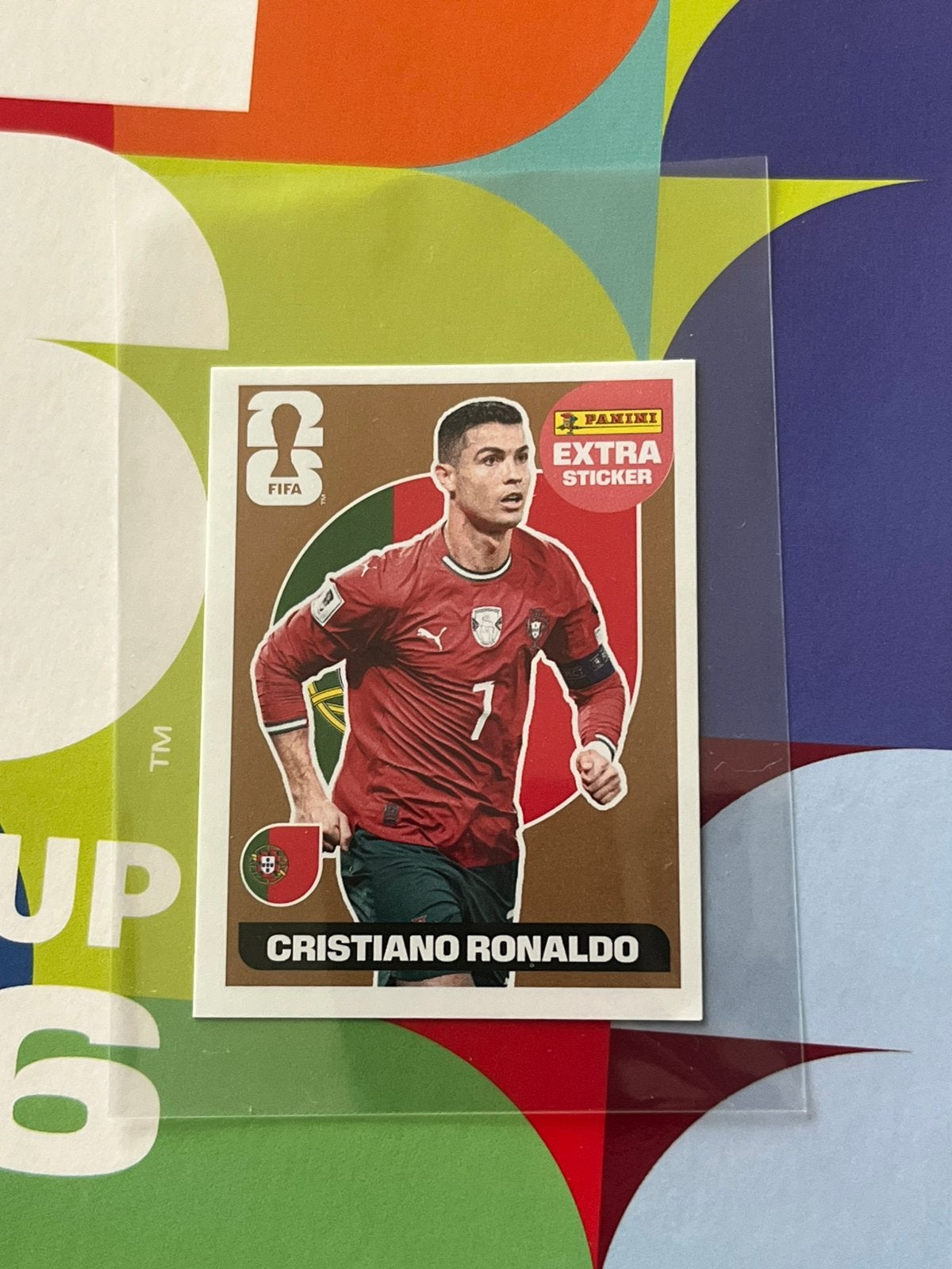 Cristiano Ronaldo panini 2026 (extra sticker), Verzamelen, Ophalen of Verzenden, Zo goed als nieuw
