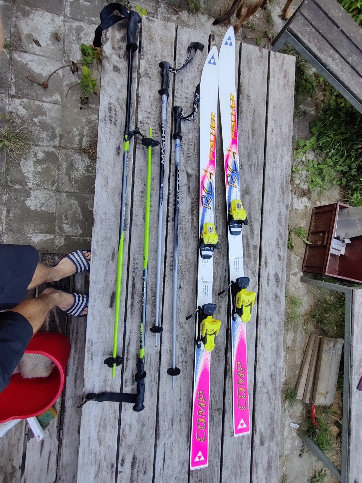 skilatten en skistokken, Sport en Fitness, Skiën en Langlaufen, Ophalen, Gebruikt
