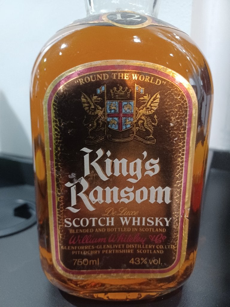 Vintage King's Ransom 12Y Scotch Whisky(1970s Italië import), Ophalen of Verzenden, Italië, Vol