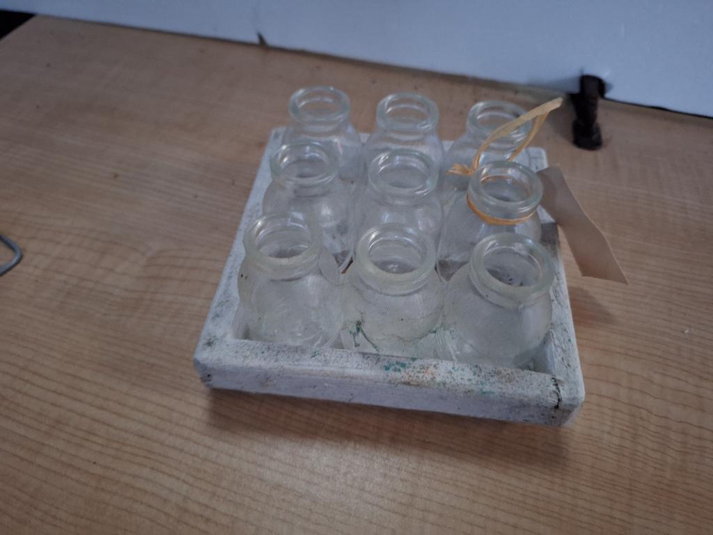 kleine glazen vaasjes, Ophalen of Verzenden, Zo goed als nieuw, Glas