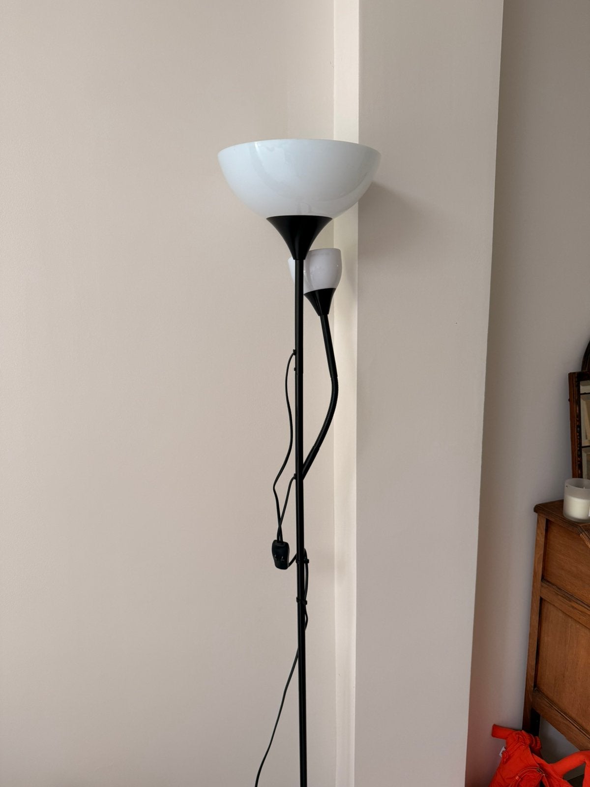 Zwarte lamp met 2 lichtpunten, Enlèvement, Comme neuf