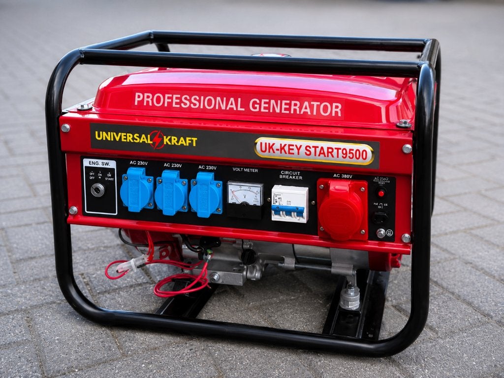 Générateur 3 kW, 230 V et 380 V, démarrage à clé, Bricolage & Construction, Neuf, Démarrage électrique, Essence, Moins de 5 kVA