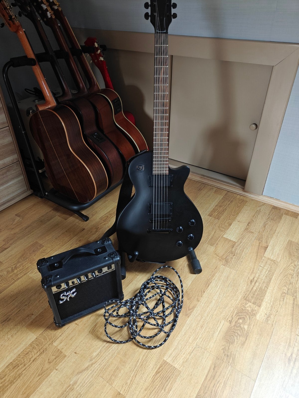 Elektrische gitaar SX Les Paul met Amp 10 watt, Muziek en Instrumenten, Ophalen, Zo goed als nieuw, Overige merken