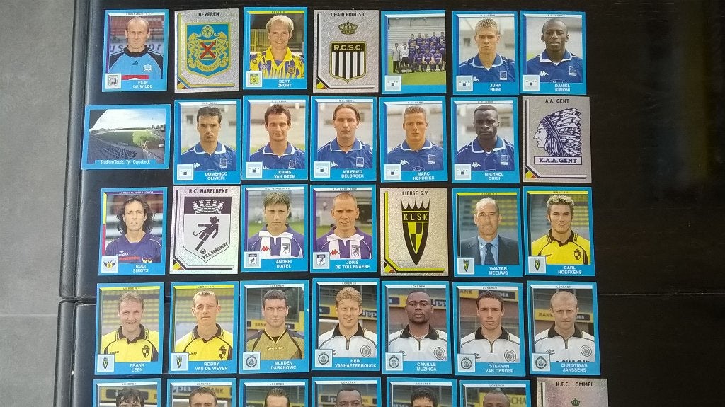 49X PANINI FOOTBALL BELGIUM 2000, Enlèvement ou Envoi, Comme neuf, Affiche, Image ou Autocollant