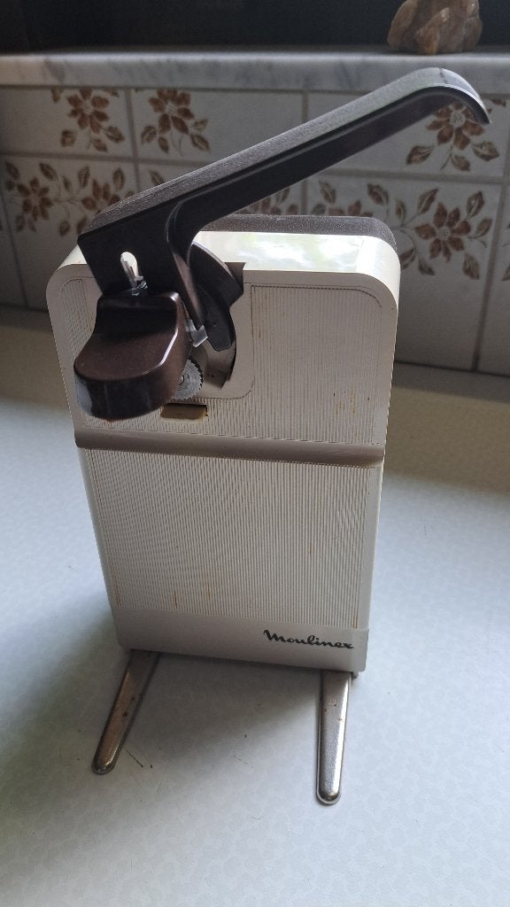 Ouvre-boîte électrique vintage Moulinex avec aiguiseur, Enlèvement, Utilisé