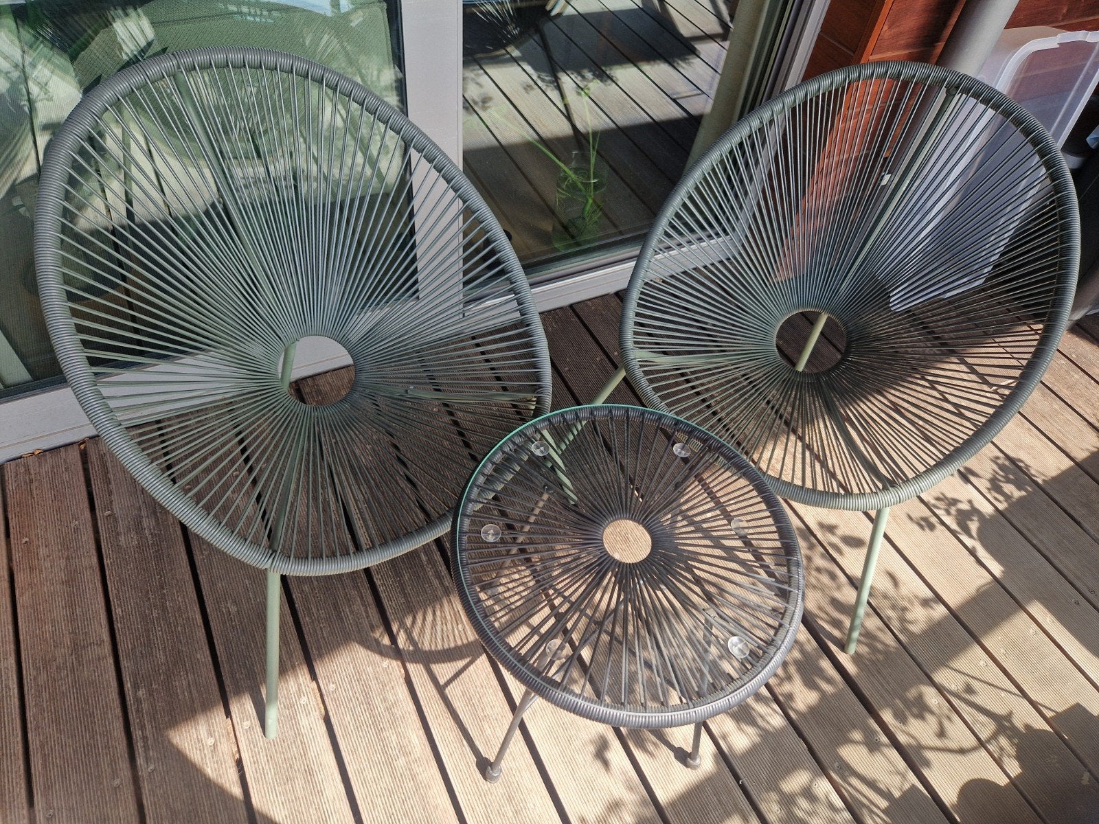 Acapulco tuinset / balkon set – 3 stoelen + tafeltje, Enlèvement ou Envoi