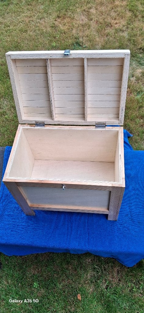 Houten kist, Maison & Meubles, Accessoires pour la Maison | Coffres, Neuf, Pin, Enlèvement, Moins de 50 cm