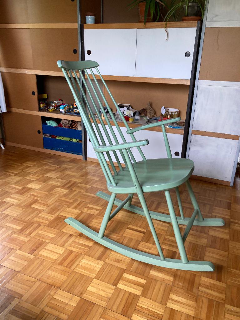 Spijlen schommelstoel, Huis en Inrichting, Ophalen, Gebruikt, Overige kleuren, Eén
