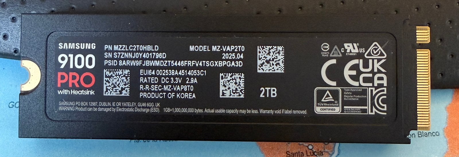 Samsung 9100 Pro. 2TB, Ophalen of Verzenden, Zo goed als nieuw