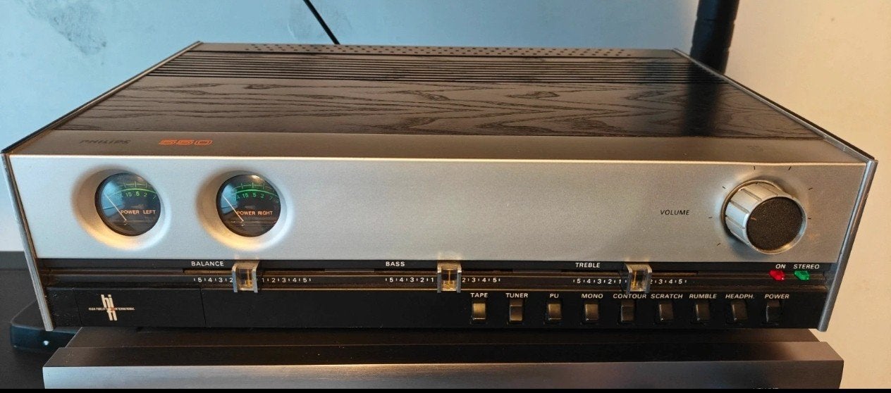 Philips 550 visogen versterker, Audio, Tv en Foto, Ophalen of Verzenden, Zo goed als nieuw, Minder dan 60 watt, Overige merken