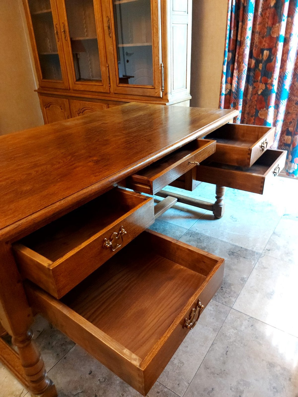 Bureau meubel in Franse eik, Autres marques, Autres types, 88 cm, 170 cm