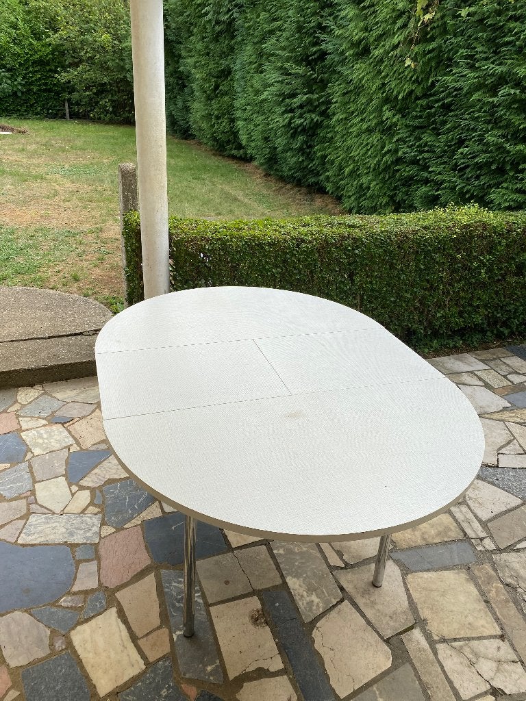 Table de cuisine, 100 à 150 cm, Quatre personnes, Rond, Métal