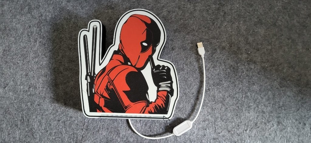 Deadpool Lightbox, Maison & Meubles, Accessoires pour la Maison | Tableaux à écrire & Proverbes, Neuf, Enlèvement ou Envoi, Plastique