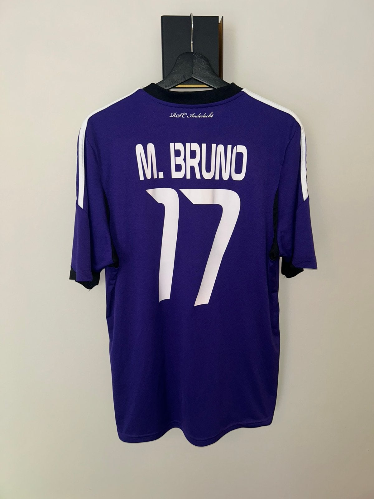 Maillot RSC Anderlecht 2013/14 – Massimo Bruno #17, Taille L, Enlèvement ou Envoi, Comme neuf, Maillot
