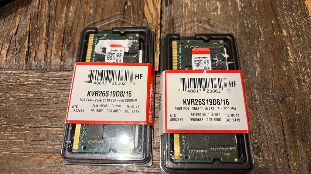 Kingston Technology ValueRAM - 2 X 16GB, Computers en Software, DDR4, Nieuw, Ophalen of Verzenden, Laptop