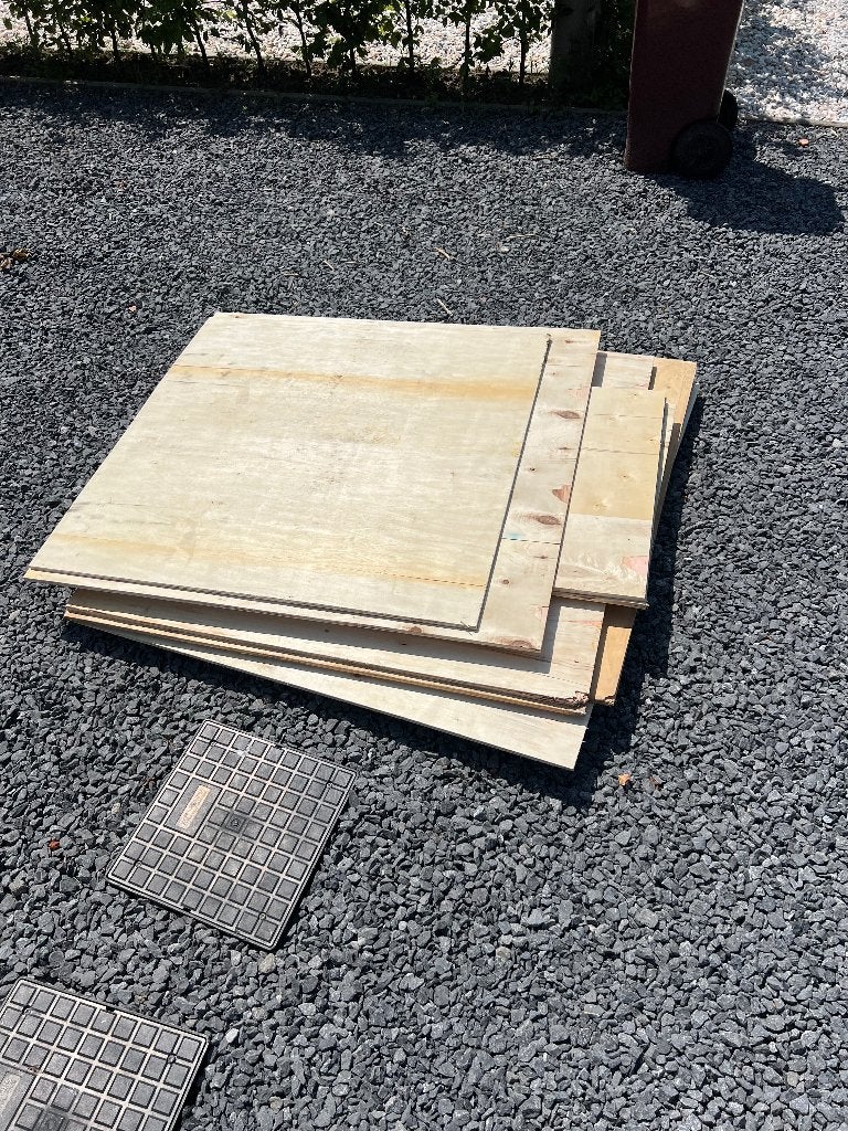 Gratis 20 tal houten platen, Doe-het-zelf en Bouw, Platen en Panelen, Ophalen, Gebruikt, Hout