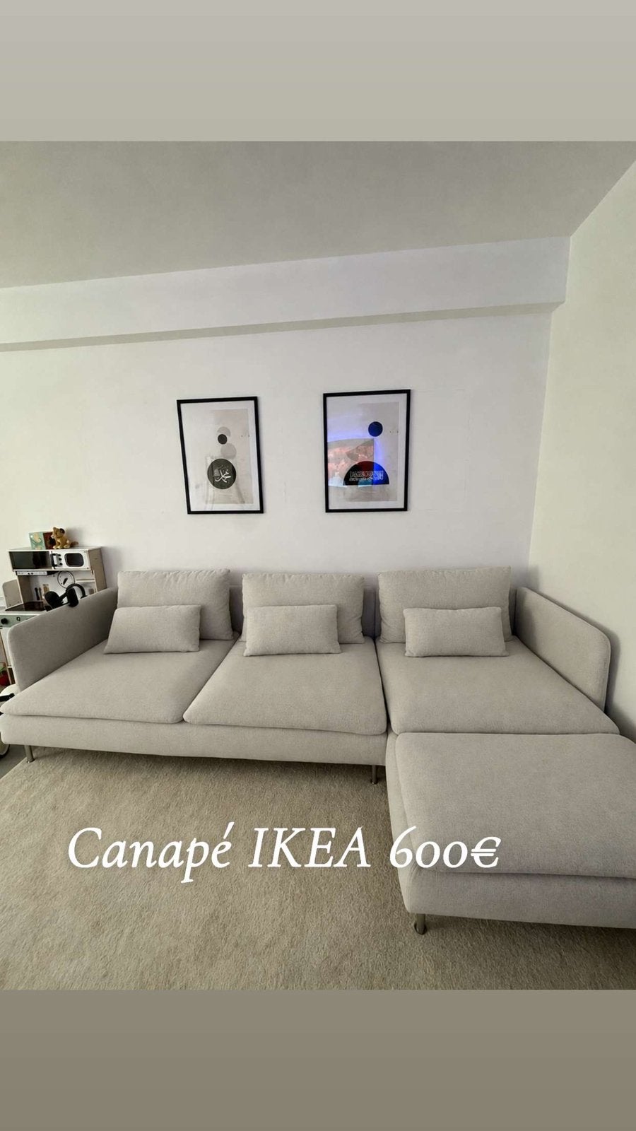 Canape ikea, Enlèvement, Comme neuf, Beige
