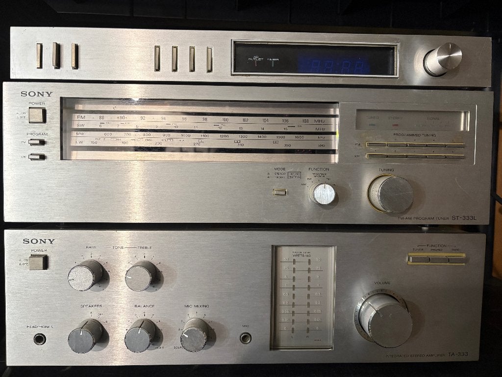 Chaine Hi fi vintage 1979 Sony Ampli + tuner + timer Pioneer, Enlèvement, Utilisé, Sony