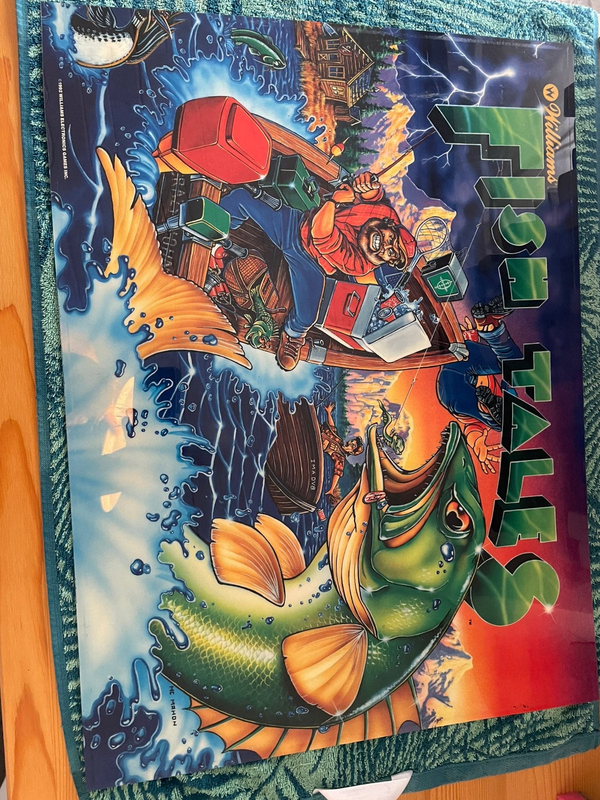 Originele Williams Fish Tales Flipperkast Translite (1992), Ophalen, Flipperkast, Williams