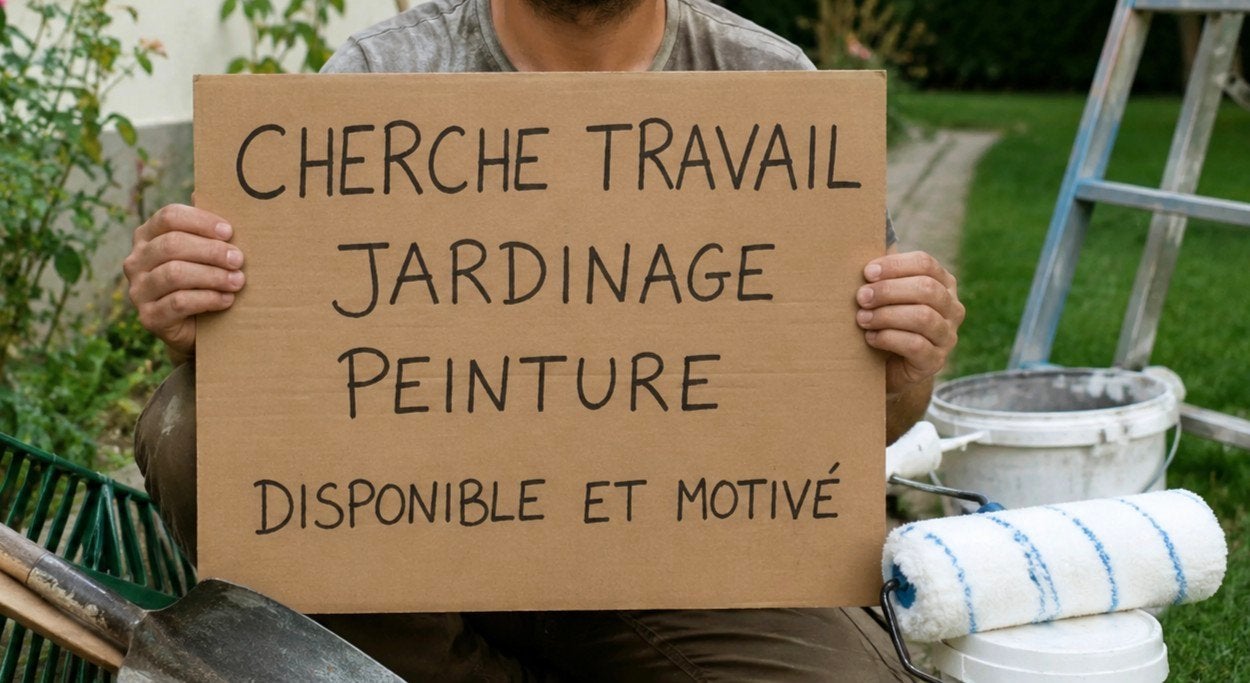 Chercher travail jardinage ou peinture, Enlèvement ou Envoi